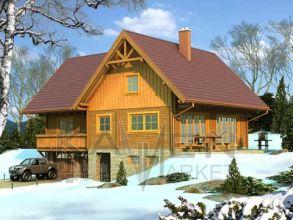 Dvojpodlažný zrubový dom Morava