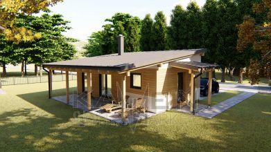 Jednopodlažný zrubový dom Silvester